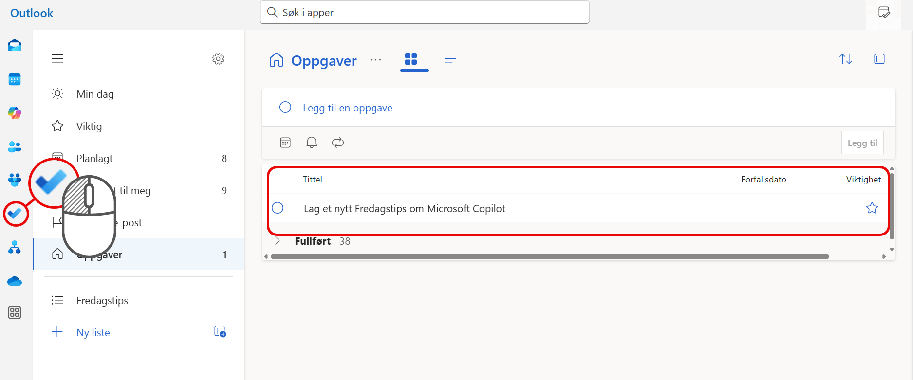 Hvordan lage en oppgave i Microsoft To Do fra en e-post i Outlook 6