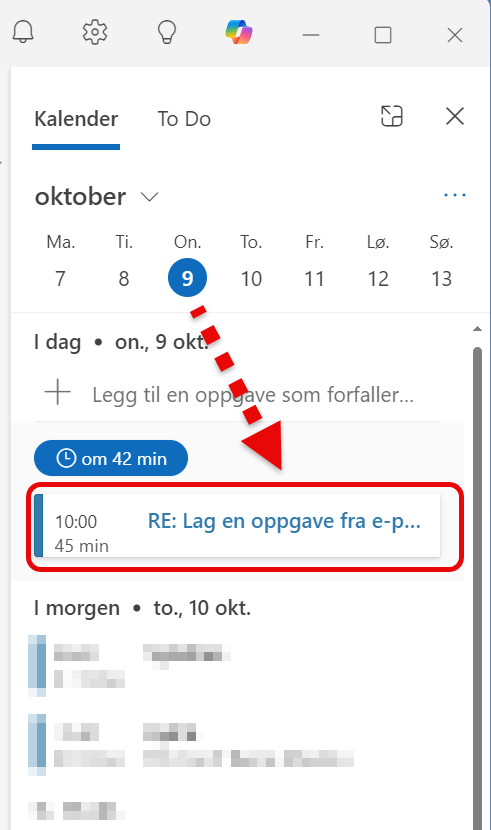 Hvordan lage kalenderoppføring av e-post i nye Outlook 5