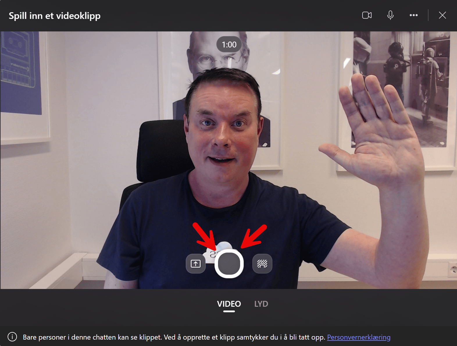 Hvordan lage videoopptak i Teams chat 3