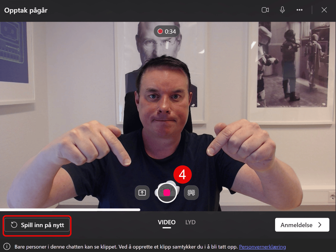 Hvordan lage videoopptak i Teams chat 4