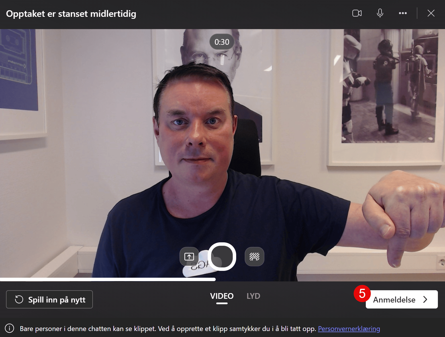 Hvordan lage videoopptak i Teams chat 5