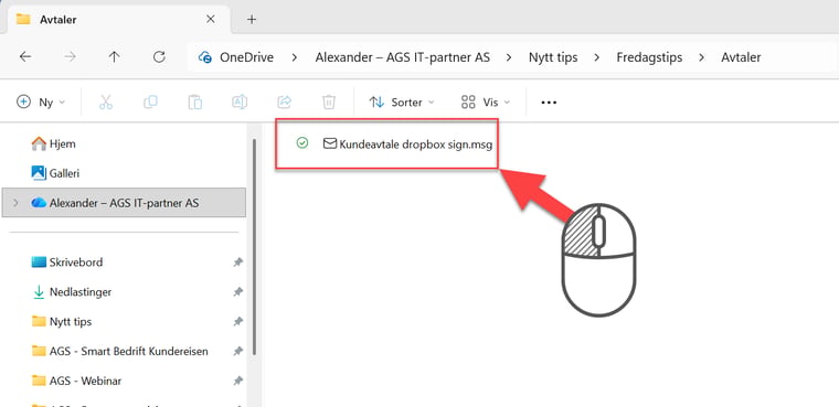Hvordan lagre e-post som fil i Outlook 5