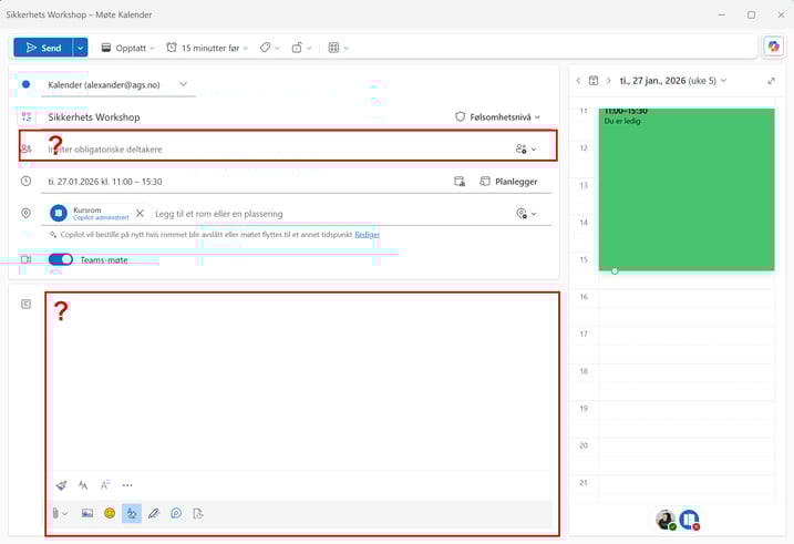 Hvordan lagre møte som utkast i Outlook 2