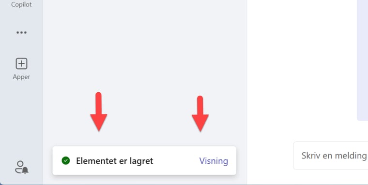 Hvordan lagre meldinger i Teams 3