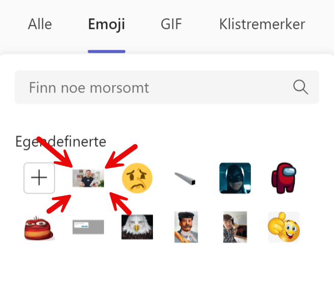 Hvordan laste opp custom emoji i Teams 8