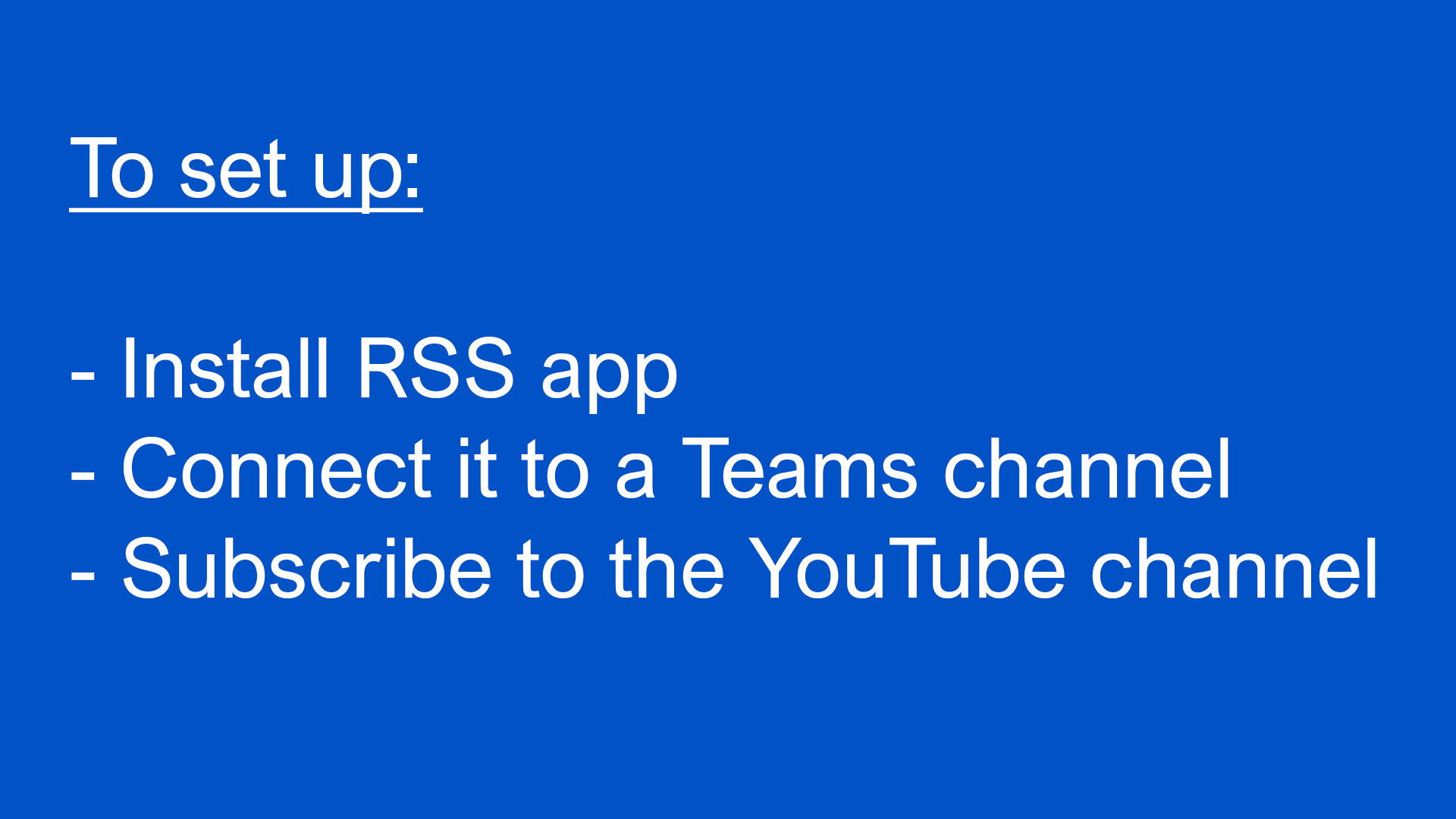 Hvordan legge til RSS feed i en Teams kanal - 3