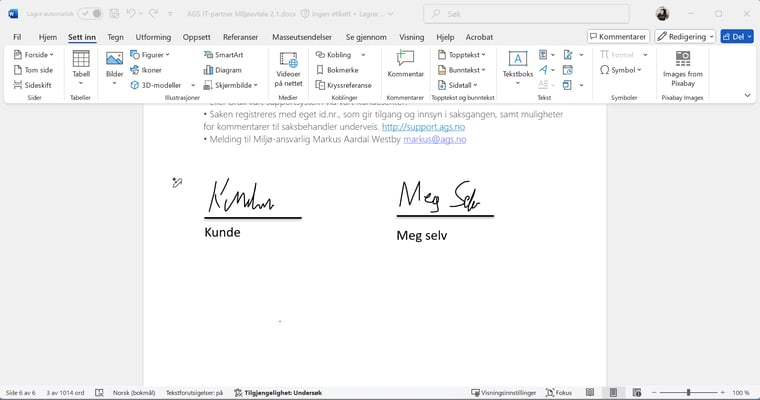 Hvordan legge til signaturlinje i Word 1