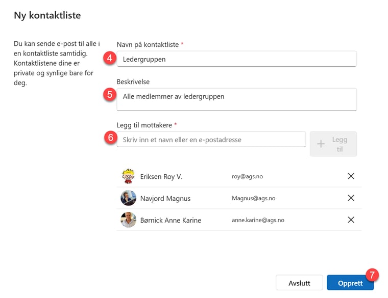 Hvordan opprette e-postliste for grupper i Outlook 3