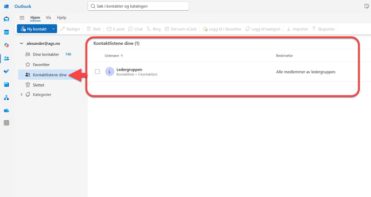 Hvordan opprette e-postliste for grupper i Outlook 4