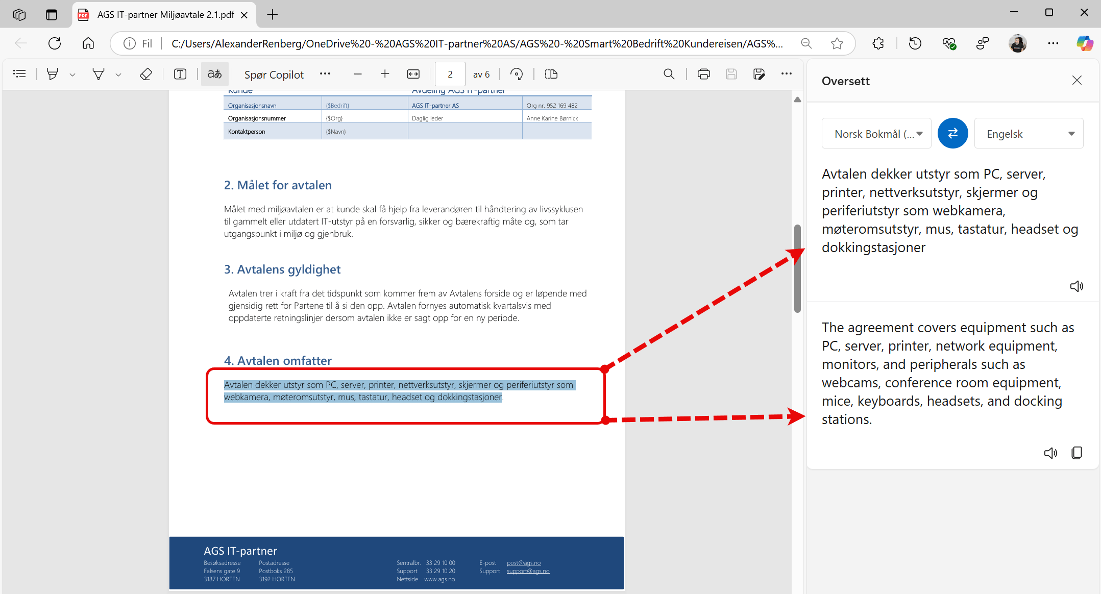Hvordan oversette PDF automatisk fra norsk til engelsk 3