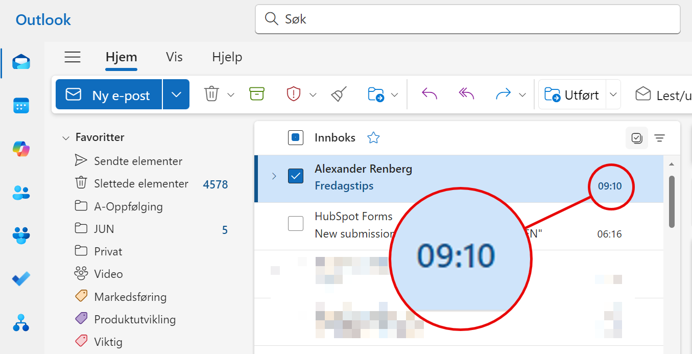 Hvordan planlegge en e-post i nye Outlook