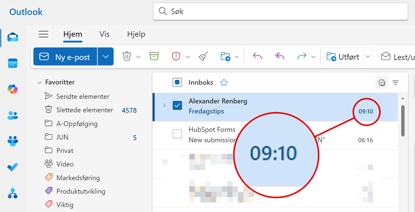 Hvordan planlegge en epost i nye Outlook 5