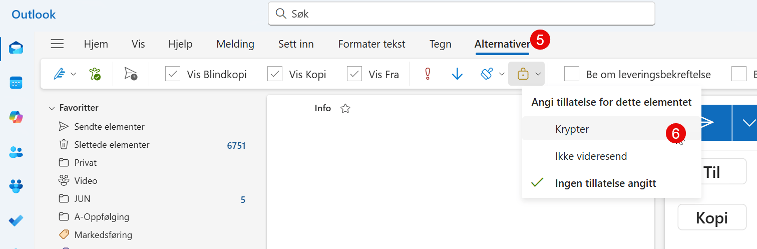 Hvordan sende kryptert e-post i nye Outlook 4