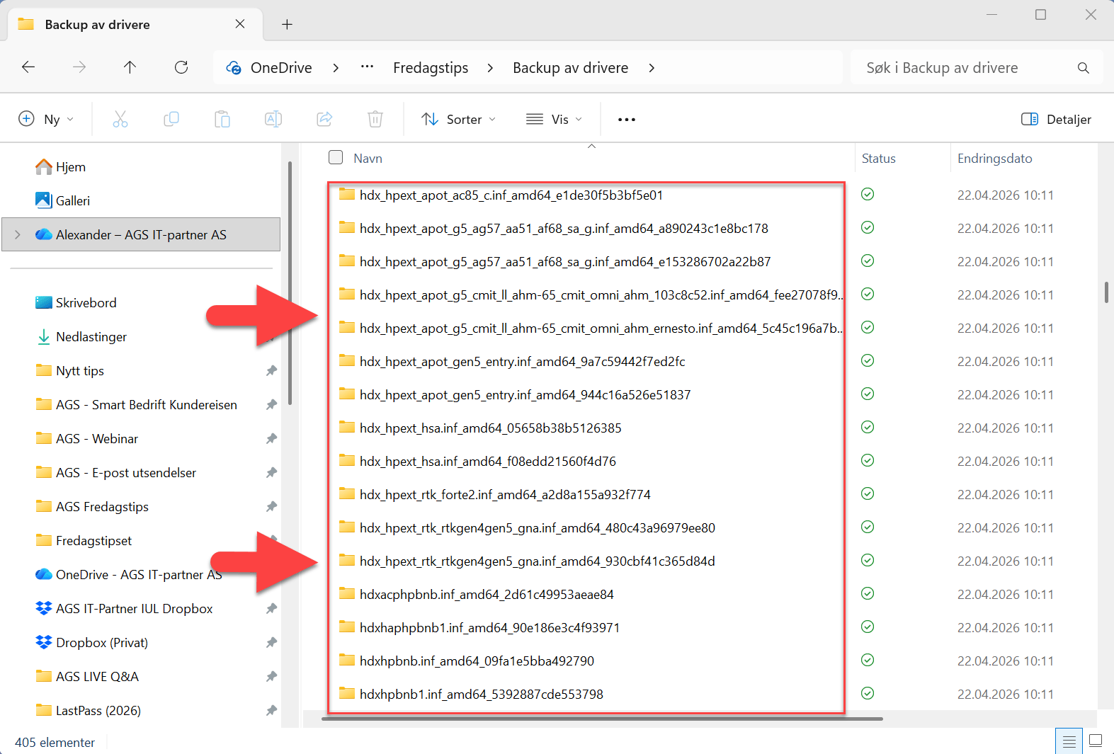 Hvordan ta backup av Windows drivere til OneDrive 8