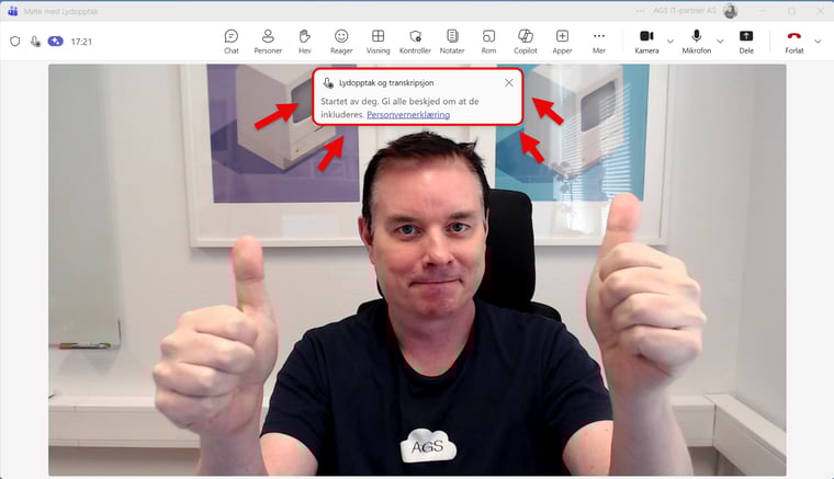 Hvordan ta lydopptak av teams møter 7