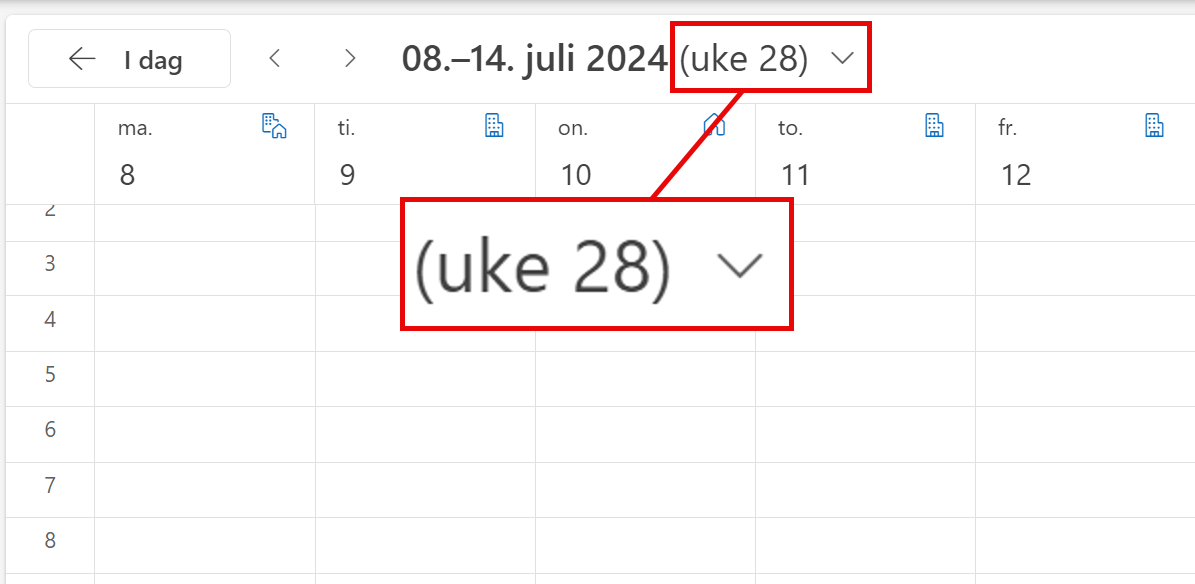 Hvordan vise ukenummer i nye Outlook kalenderen 5