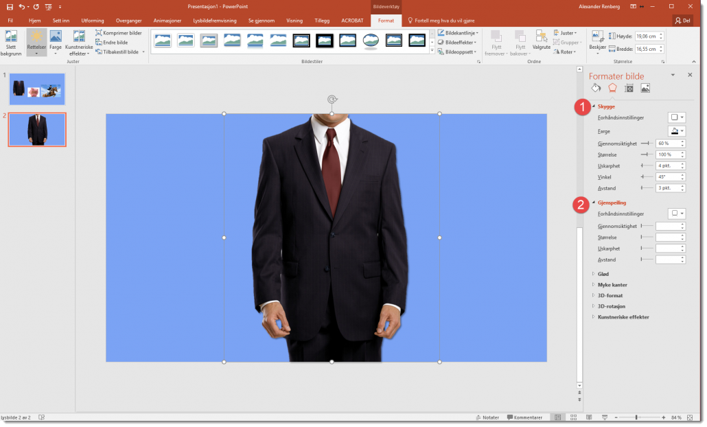 Fjerne bakgrunn på bilder i Powerpoint 5