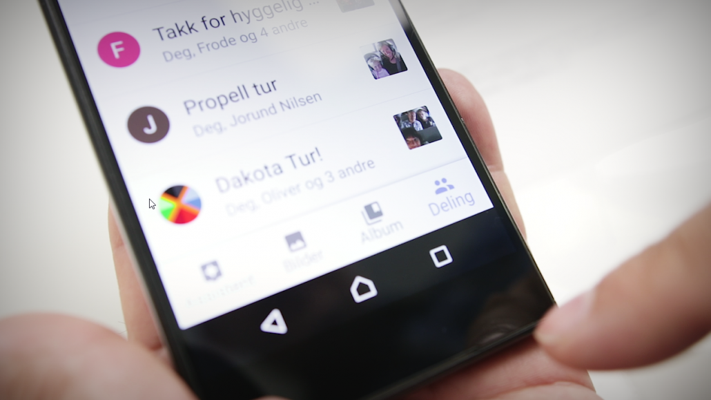 Hvordan sende og dele bilder fra Android 1