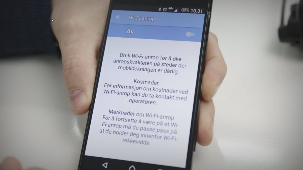 Hvordan slå på Wifi tale på Android eller iPhone