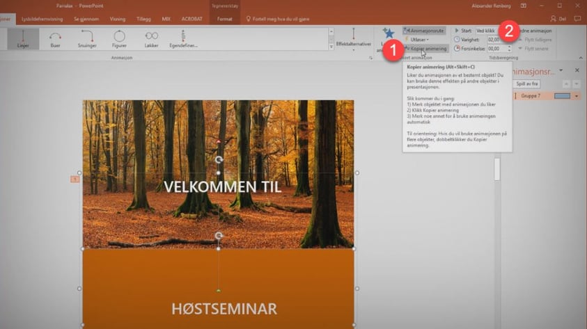 Slik lager du Parallax effekt i PowerPoint 