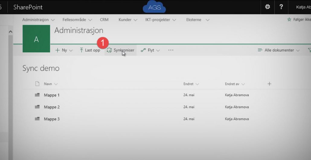 Slik synkroniserer du mapper i Onedrive og Sharepoint 1