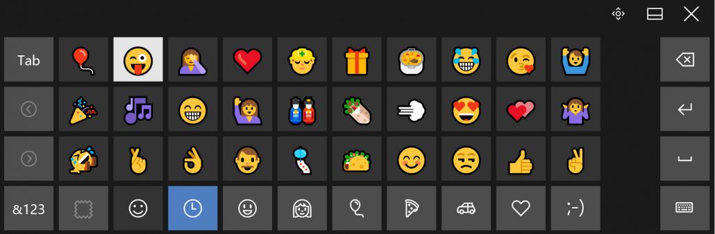 Emoji med Windows 10