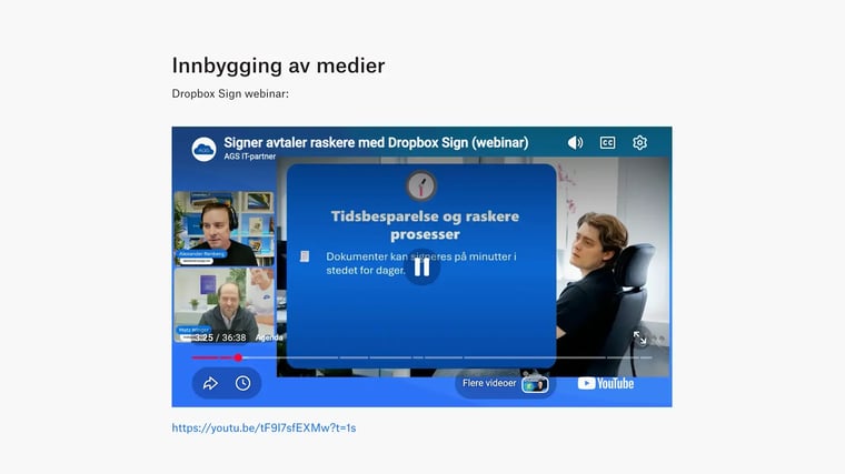 Innbygging av medier