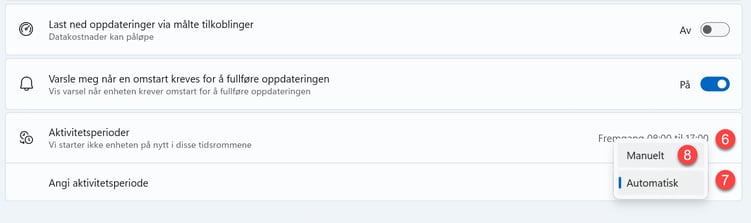 Oppdater Windows automatisk når du ikke jobber 4