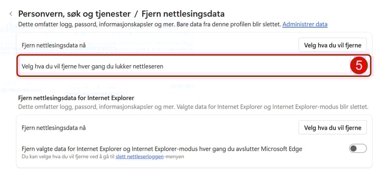 Sikkerhetstips for nettleseren – fjern sporing og logger automatiske Edge 4