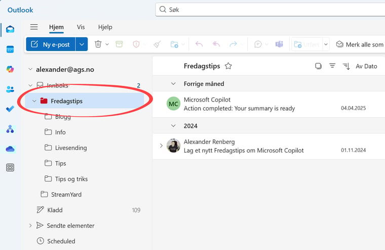 Slik farger du innboksen i Outlook 3