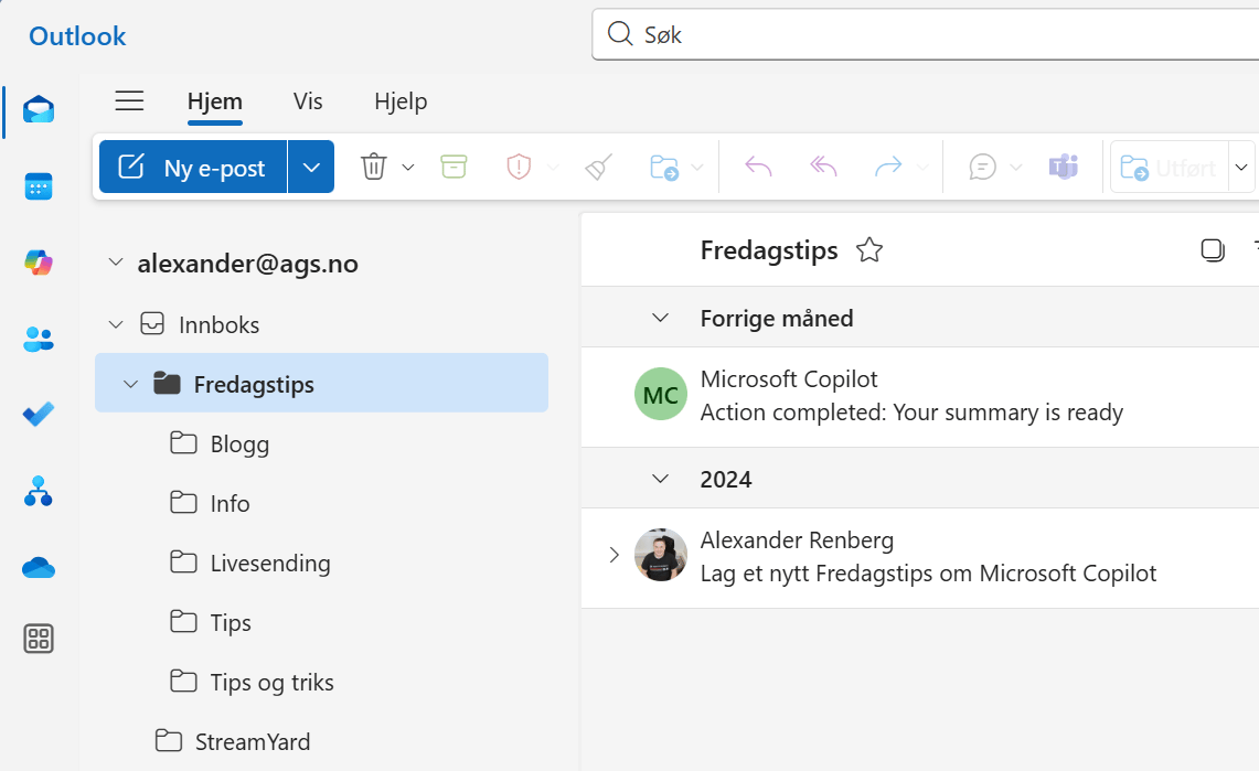 Slik farger du innboksen i Outlook 8-1
