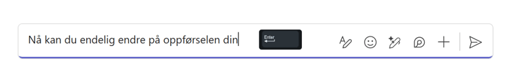 Velg Enter-tastens funksjon i Teams chat 0-1