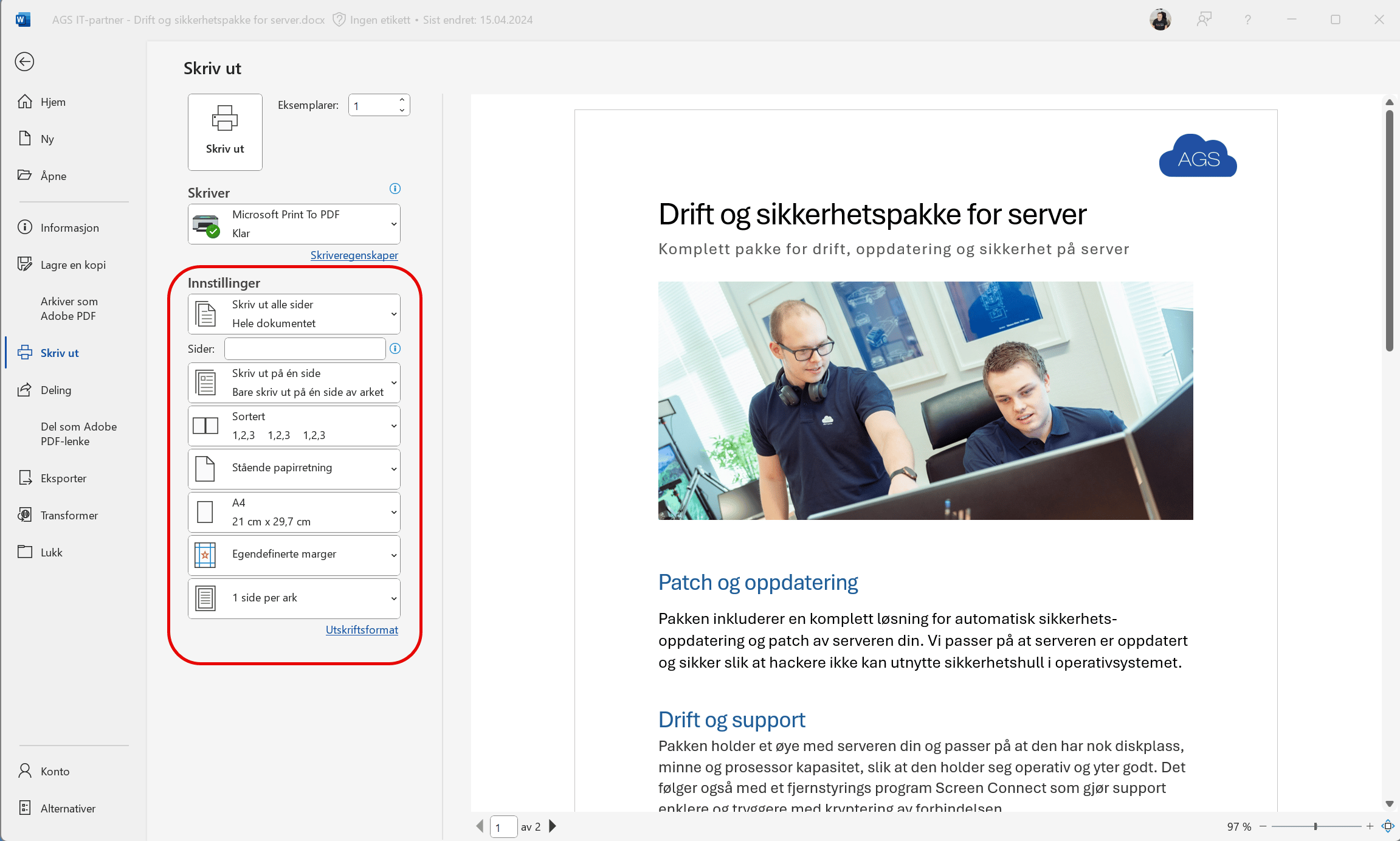 Word supertips - hvordan lagre som PDF 12