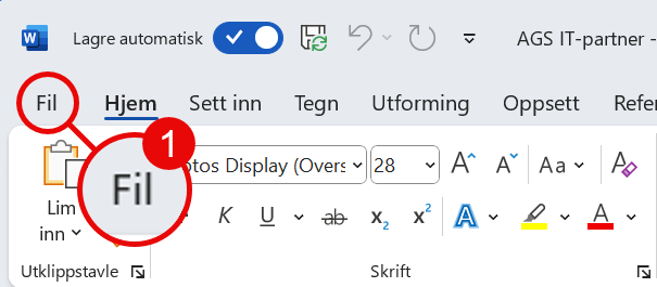 Word supertips - hvordan lagre som PDF 2