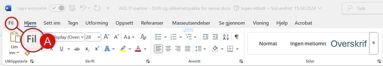 Word supertips - hvordan lagre som PDF 5