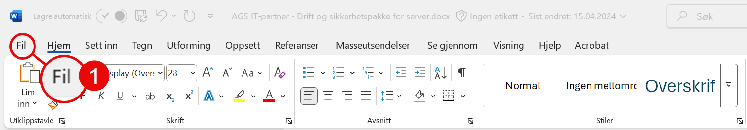 Word supertips - hvordan lagre som PDF 8