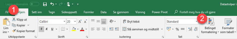 Hvordan lage datastolper i Excel 2